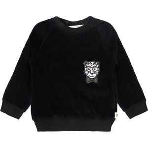 Your Wishes Dark Night Sweater - Trui - Zwart - Jongens - Velvet Rib - Maat: 98/104