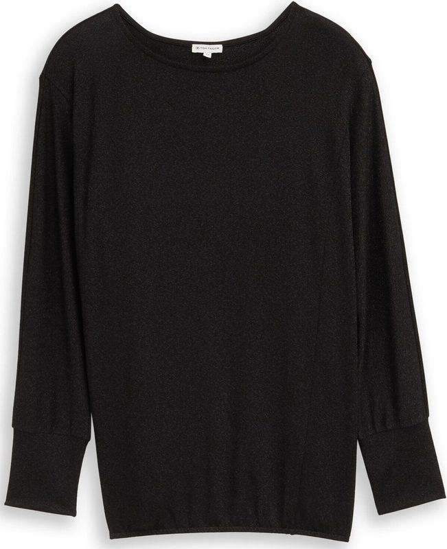 Tom Tailor Plus Size - Loose fit shirt met lange mouwen en glittereffect