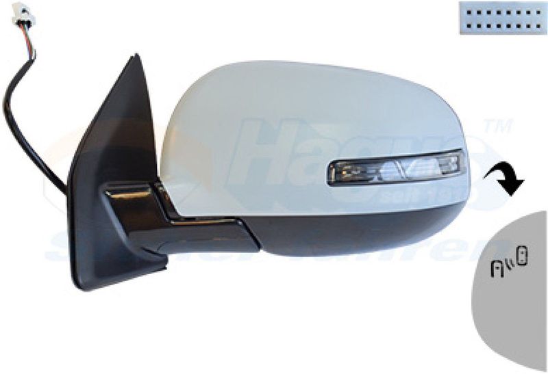 Mitsubishi - Hagus 3204825 - Buitenspiegel - Links - Elektrisch - Compleet