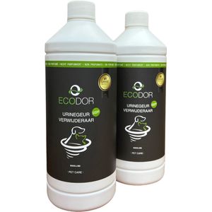 Ecodor UF2000 4Pets urinegeur verwijderaar - 2 x 1 liter - Navulverpakking - Hondenzindelijkstraining - Vegan - Ecologisch - Ongeparfumeerd