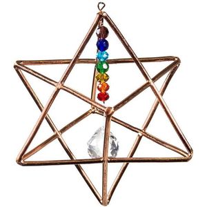 Hangende Merkaba met Chakra Kristal