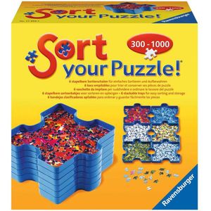 Sorteer Je Puzzel (6 stapelbare sorteerbakjes, 300-1000 stukjes)