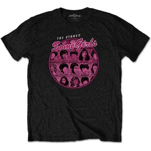 The Rolling Stones - Some Girls Circle Version 1 Heren T-shirt - M - Zwart