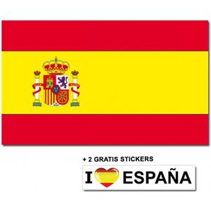 Spaanse vlag + 2 gratis stickers