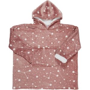 snuggle hoodie - dames - kinderen - roze - astro - met capuchon