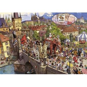 Puzzel Street Parade (2000 stukjes, Comic Thema)