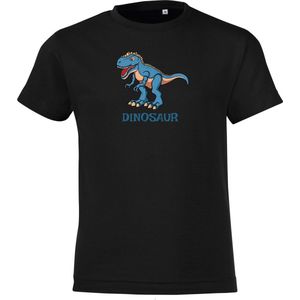 Klere-Zooi - Blauwe Dinosaurus (Kids) - T-Shirt - 104 (3/4 jaar)