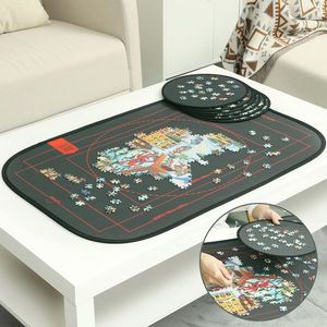 Opvouwbaar puzzelbord voor 1000 stukjes - Draagbare puzzelmat met opbergtas en sorteerbakken