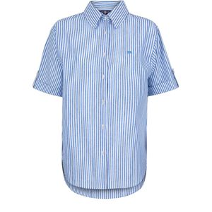 Jimmy Sanders - Overhemd - Korte Mouw - Sax - Poplin Katoen Linnen