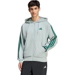 adidas Sportswear Essentials 3-Stripes French Terry Ritshoodie - Heren - Groen
