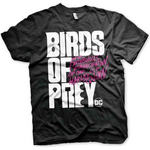 DC Comics Harley Quinn Heren Tshirt -S- Birds Of Prey - Logo Zwart