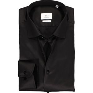 ETERNA 1863 modern fit premium overhemd - 2-ply twill heren overhemd - zwart - Strijkvrij - Boordmaat: 40