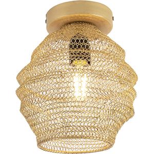 QAZQA nidum - Oosterse Plafondlamp - 1 lichts - Ø 200 mm - Goud/messing - Woonkamer | Slaapkamer | Keuken