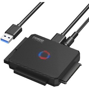 USB 3.0 SATA en IDE Adapter - Externe Harde Schijf Reader voor 2.5 en 3.5 inch HDD SSD met 12V Voeding