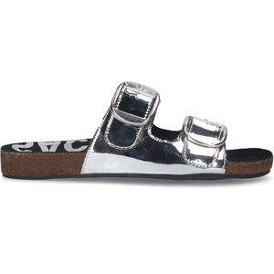 Sacha - - Zilveren metallic sandalen met gespen - Maat 39