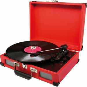 Soundmaster PL580RO - Koffermodel platenspeler, rood