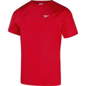 Speedo heren zwemshirt small logo rood - M