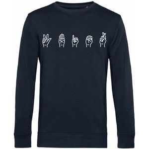 7431 - Sweater - Gebarentaal; 3 Bier-Blue Navy-XS