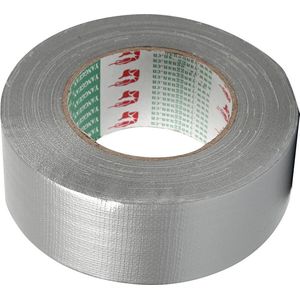 Canvas tape, B: 50 mm, zilver, 50 m/ 1 rol