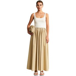Trendyol Camel Color Block Maxi Woven Dress Twoss25El00867