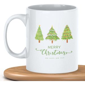 Christmas pine tree mok - Christmas gift - Cadeau voor vrouwen en mannen - Koffiemok - Grappige cadeaus - Kerstcadeau - Mokken en kopjes - Verjaardagscadeau - Koffiekopjes - Theekopjes - Voor moeders en vaders - 325 ml