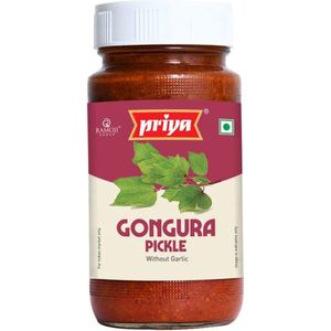 Priya Gongura Pickle Without Garlic (300g)