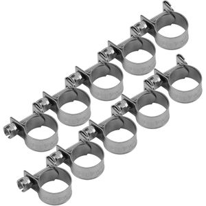 E-Ambar - Roestvrijstalen Mini Brandstofleiding Klem Clip Set - Voor Auto's en Motorfietsen - Verschillende Maten - Eenvoudig te Installeren.