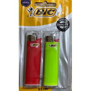 Bic - Aanstekers - Mix Kleuren - Niet Navulbaar - 2 Stuks