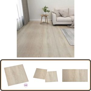 vidaXL Beige PVC Vloerplanken Zelfklevend 1,86 m² Pvc Vloeren - Pvc Vloerplanken - Zelfklevende Vloer - Beige Vloer - Laminaat Look