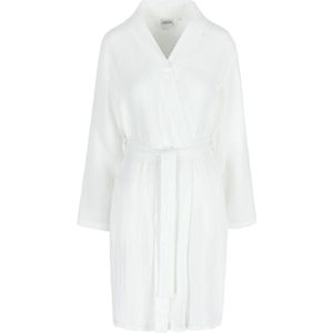 Casilin - Badjas Dames - Maat M - Voor Volwassen - Met riem - Bamboe, Katoen - Absorberend - Wasmachinebestendig - Wit