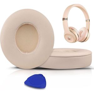 Vervanging Oorkussens voor Beats Solo 2 & Solo 3 Wireless - Draadloos - On-ear - Zacht Eiwit Leer - Sterke Plakband