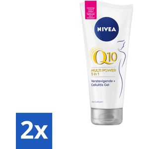 2 x NIVEA - Anti-Cellulitis Gel - Q10 5-in-1 Verstevigend - Vermindert cellulitis - Met Lotusextract - 200 ml - Nivea Q10 - Anti-cellulitis Gel - Huidverstevigend - Cellulitis Vermindering - Q10 Crème