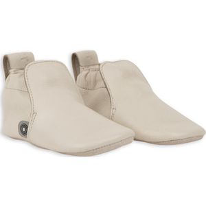 Lodger - Leren babyslofjes - creme - maat 17 - Zachte zool - 11 cm