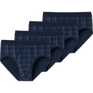 Schiesser Heren sportslip met voorsluiting 4 pack Original Classics fijnrib