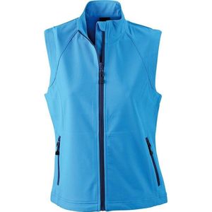 James and Nicholson Dames/dames Softshell Vest (Azur Blauw)