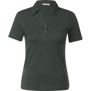 CECIL Polo Dames Poloshirt - strong khaki - Maat S