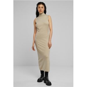 Urban Classics - Knitted Eco Viscose Turtleneck - Lange Jurk - Beige