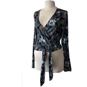 Cardigan (Wrap) met lange mouw met dessin MAAT L