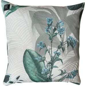 Warmpi® Draadloos Warmtekussen incl. Warmpi® Powerbank (10.000mah) - Flower Therm Grijs - Polyester Gordijnstof - Het elektrisch verwarmde kussen heeft ook kabel van 3m voor opwarming via stopcontact of USB Poort - 3 warmtestanden - Afmeting 50x50 cm