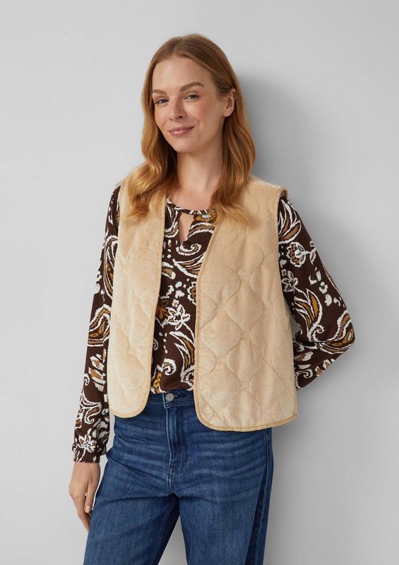 s.Oliver - Indoor-Weste - Corduroy Vest - Katoenmix