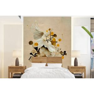 Bloemen - Planten - Goud - Vintage - Behangpapier
