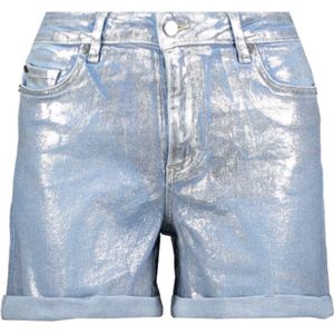 Zoso Broek Ruby Coated Jeans Shorts 242 0089 Light Denim Dames Maat - L