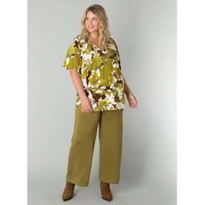 YESTA Romae Tops - Avocado Green/Multi - maat 0(46)