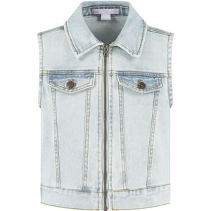 MAYCE - Zomer Denim Gilet - Licht Blauw - Denim