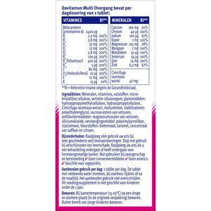 Davitamon Compleet Vrouw Overgang Multivitamine - 60 Tabletten