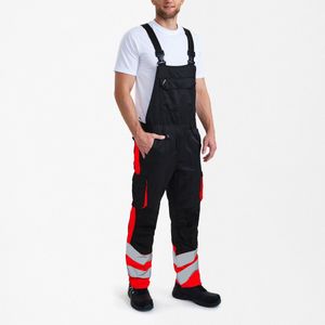 Engel Safety Light Amerikaanse overall 3547-319 - Black / Hi-vis Red - 74