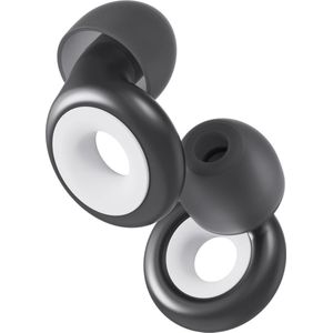 Plus-oordopjes met hoge kwaliteit demping voor muzikanten dj's festivals concerten nachtleven - SNR 18 dB demping - Extra accessoires in zwart