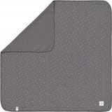 Lassig - Interlock GOTS - Wiegdeken - Antraciet - 100% Organisch Katoen, 80 x 80 cm, GOTS-gecertificeerd