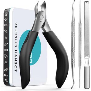 Nagelknipper Precisie teennagelschaar - professionele nagelknipper - dikke en ingegroeide teennagels - ouderen heren/vrouwen - metalen geschenkdozen