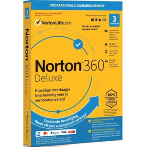 Norton - Antivirus 360 Deluxe - 25GB - 1 jaarlicentie - 3 apparaten